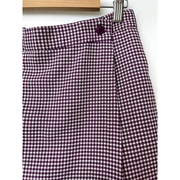 Bette & Court Skort Purple Plaid Pattern Womens 12 - Picture 3 of 10